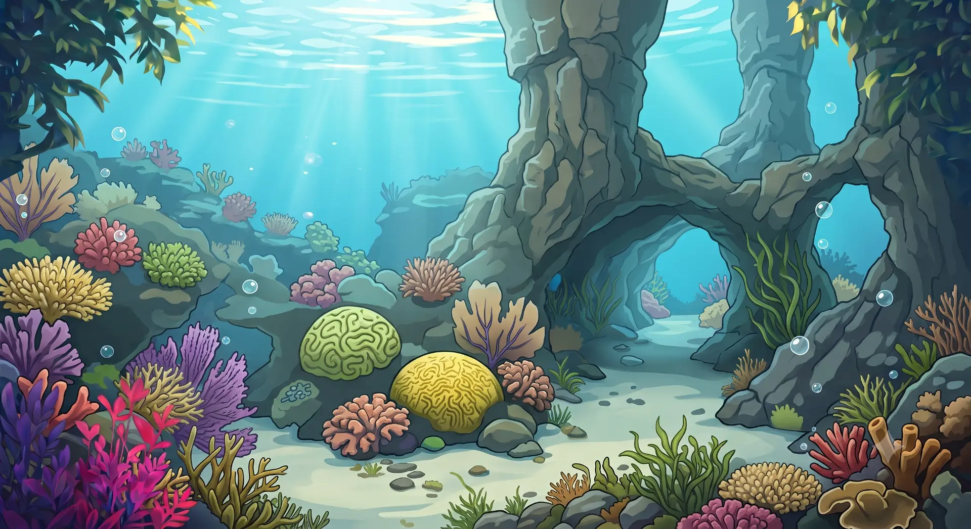 The underwater world of Koi Cove
